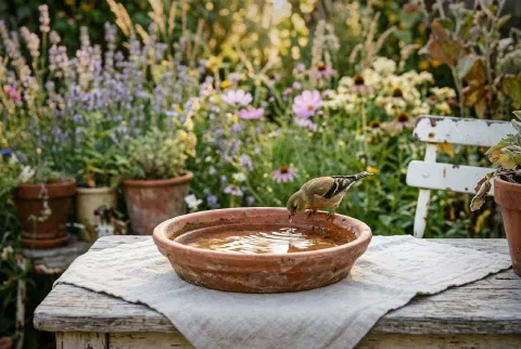 7 Bird Bath Ideas for Shallow, Clean Water