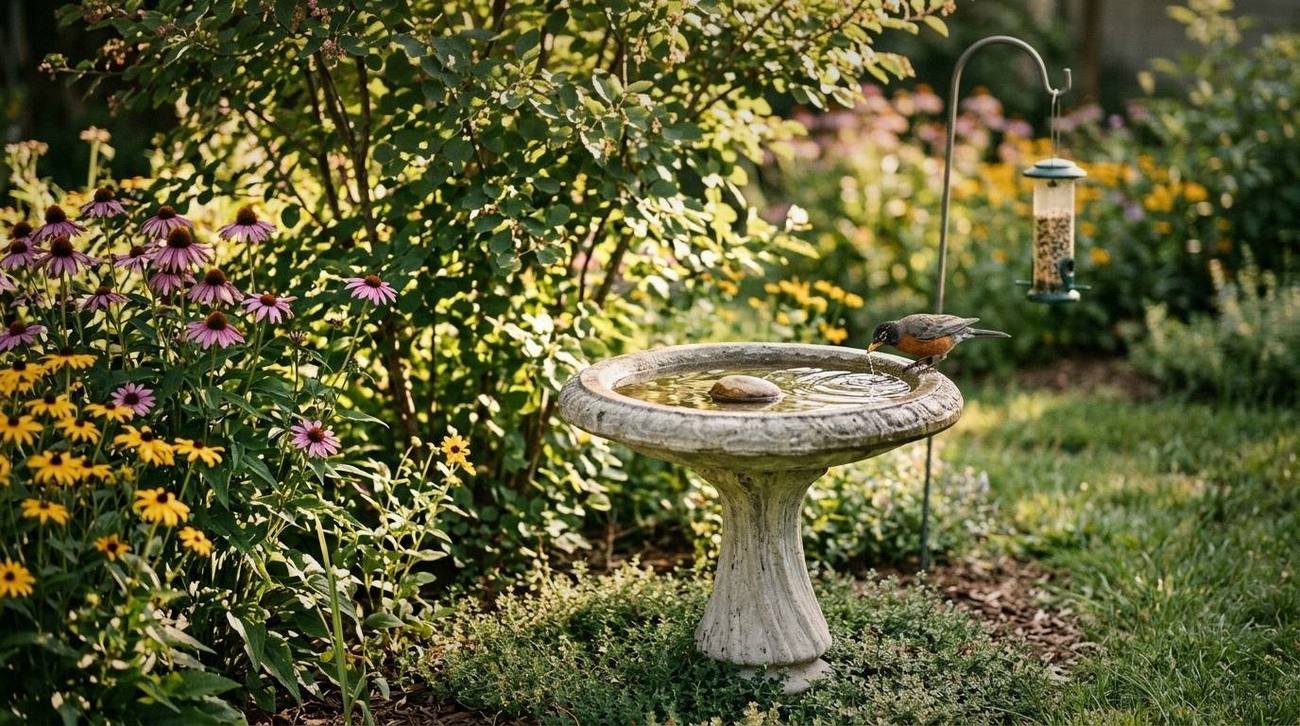 Bird Bath Ideas: Shallow Water, Placement and Care