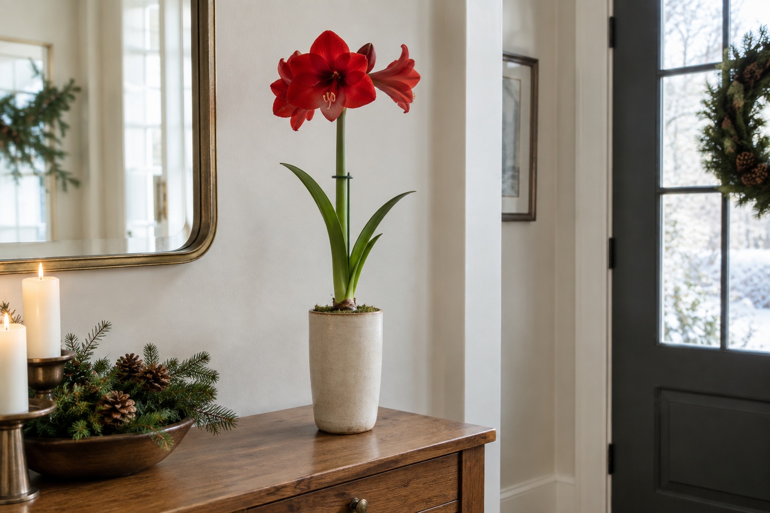 8 Amaryllis Flower Arrangements for Christmas, Potted and Cut