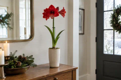 8 Amaryllis Flower Arrangements for Christmas, Potted and Cut