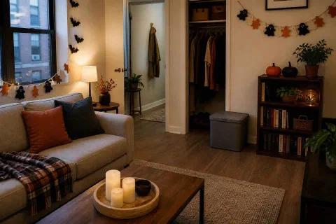 One-Bin Apartment Halloween Decor
