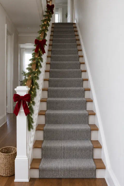 9 Christmas Staircase Decor Ideas for Small Stairs