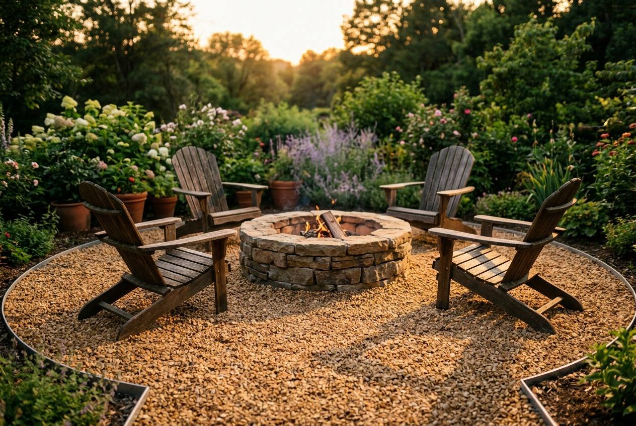 Fire Pit Seating Area Gravel: Stability, Depth and Quantity