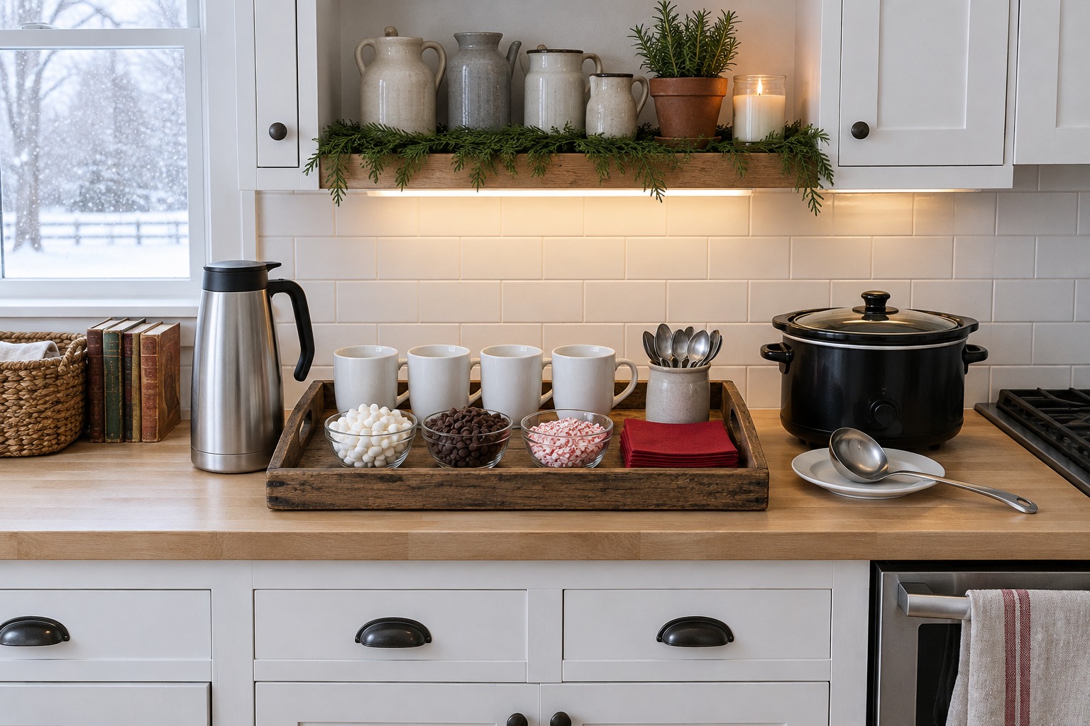 Hot Chocolate Bar Ideas for a Small Kitchen, on One Tray