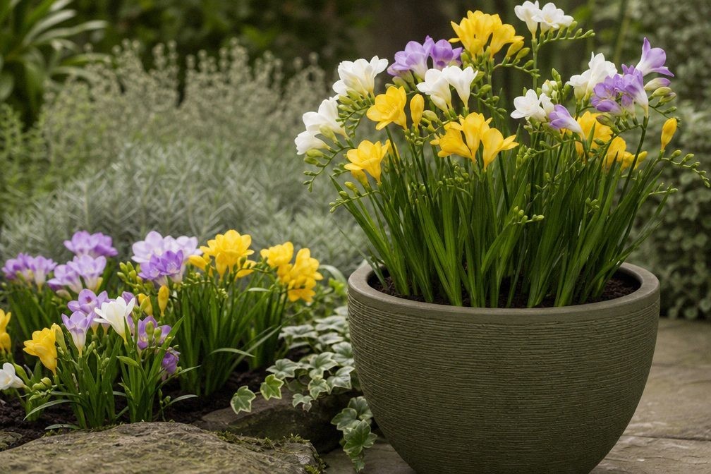 How to Plant Freesia Bulbs in Pots and Beds