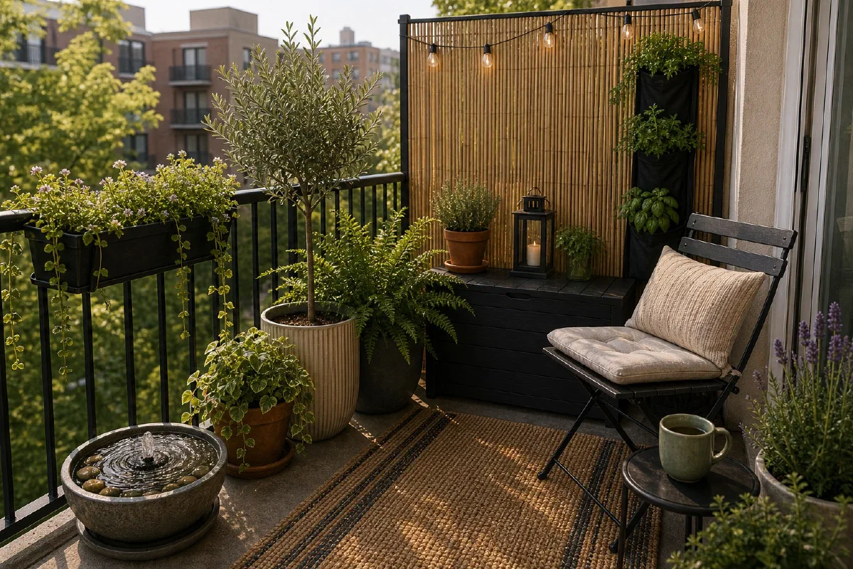How to Make a Rental Balcony Feel Like a Little Backyard