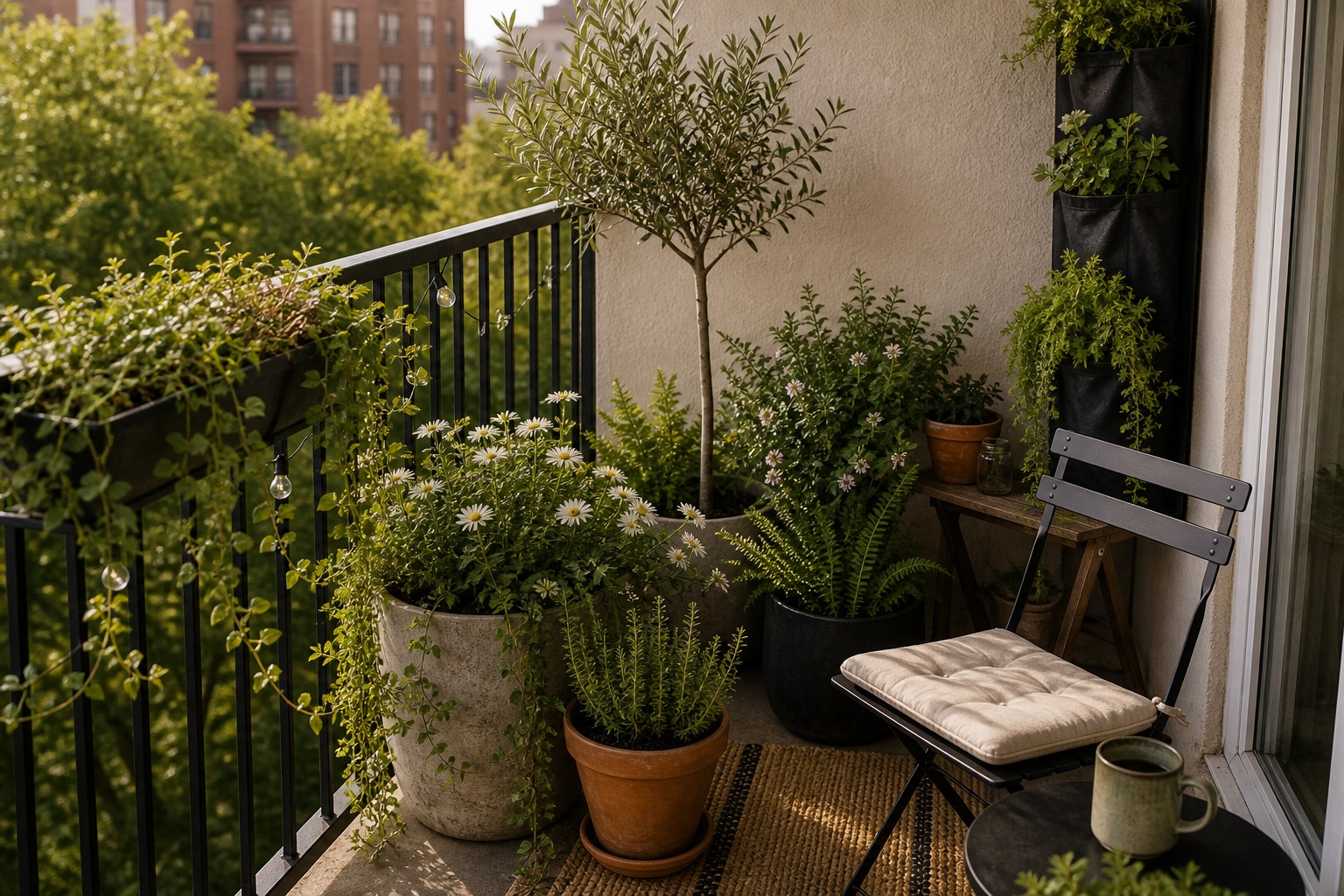Potted Plants for an Apartment Balcony That Still Feels Bare