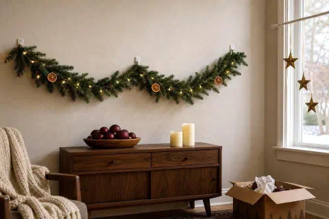 Renter Friendly Christmas Decor With No Nails
