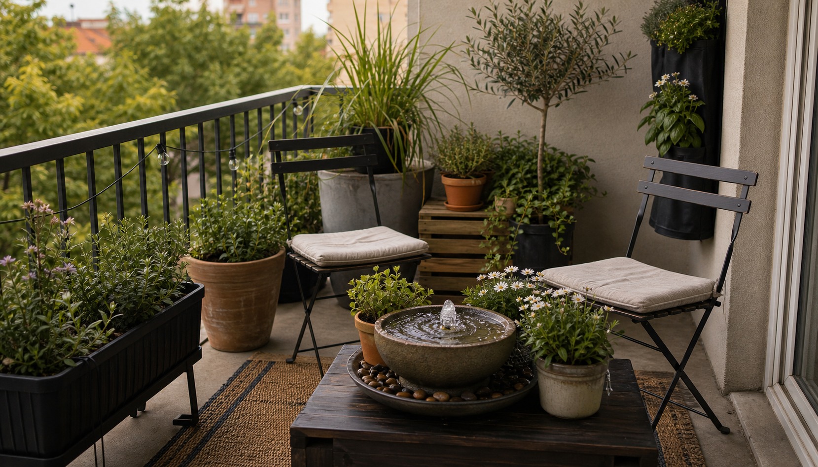 Small Water Features for an Apartment Balcony
