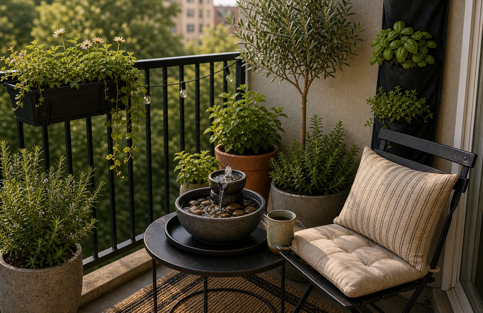 Solar Fountain Ideas for Small Patios and Balconies
