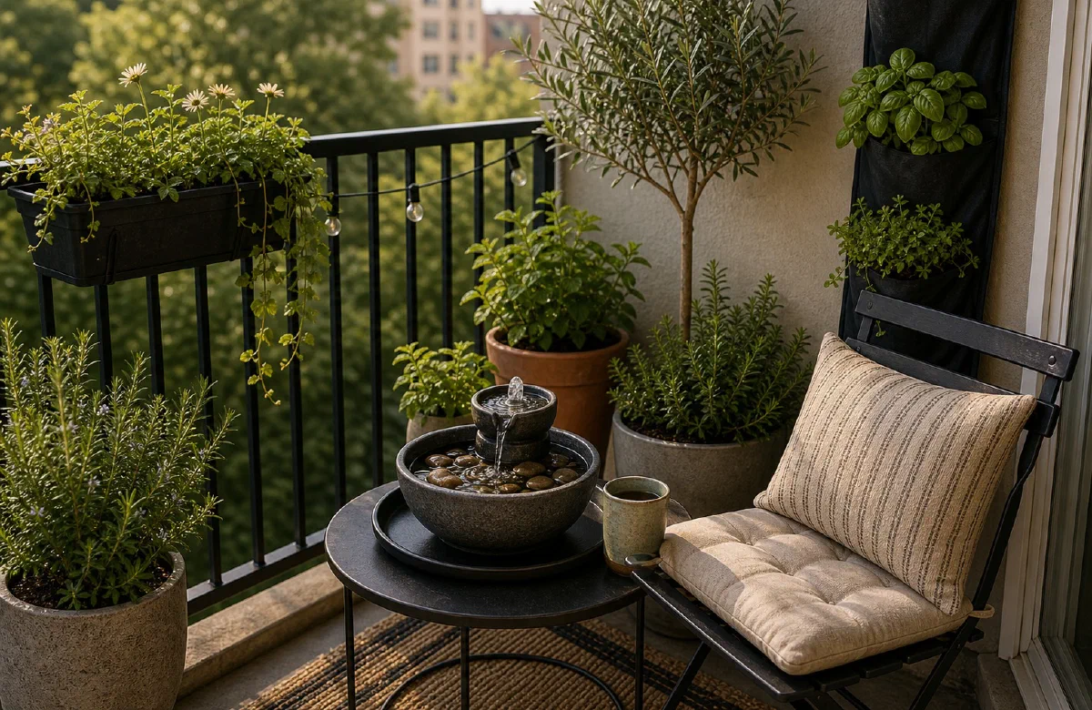 Solar Fountain Ideas for Small Patios and Balconies
