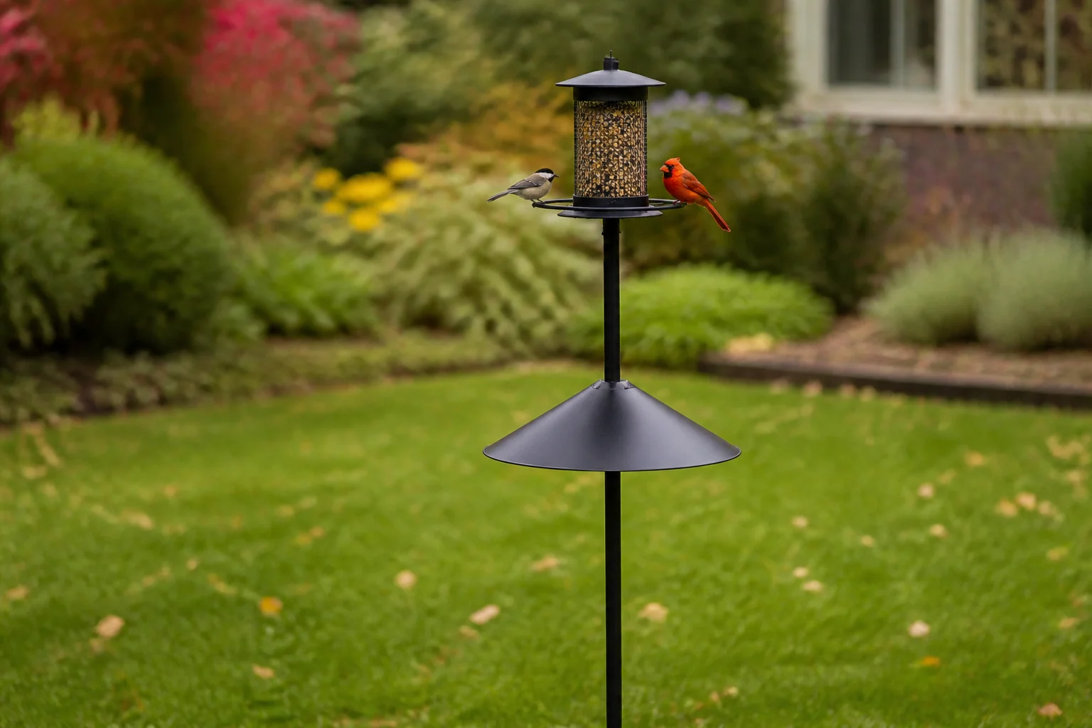 A Squirrel-Resistant Bird Feeder Setup