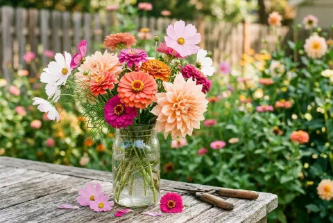 A Small Cut Flower Garden for Home Bouquets